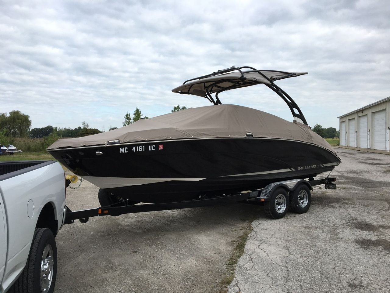 View Bimini and fitted cockpit cover