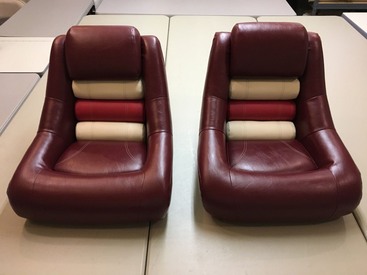 View Burgundy marine seating