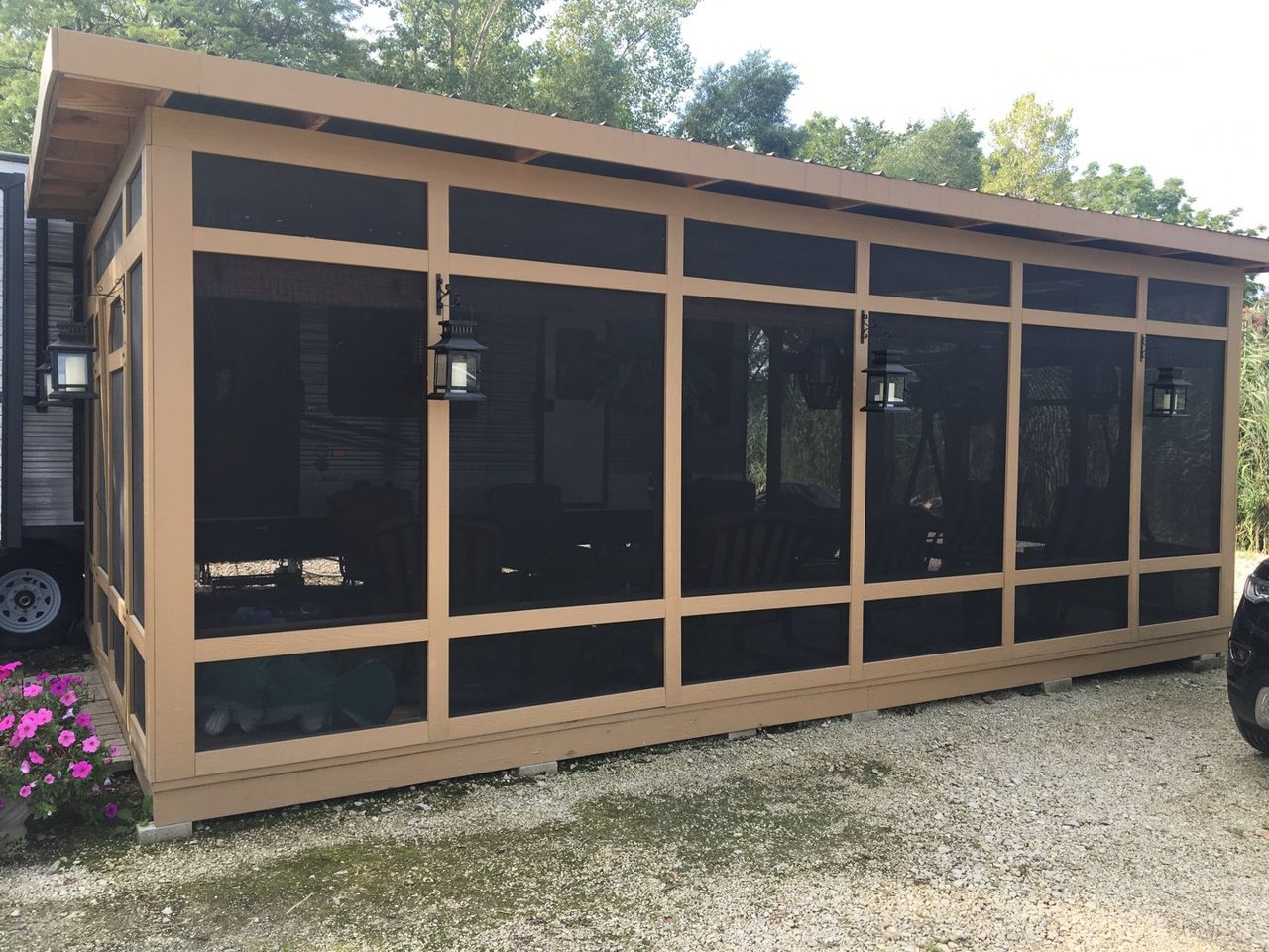 Custom residential porch enclosure